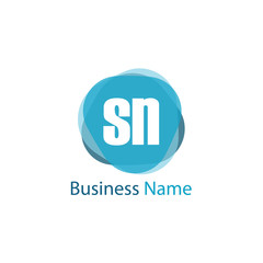 Initial Letter SN Logo Template Design