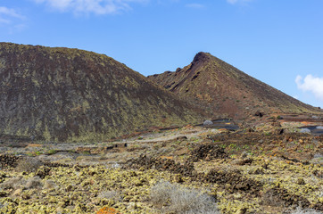 Weinanbau auf Lanzarote, Caldera Colorada, Kanaren