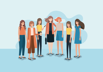 group of women friends characters