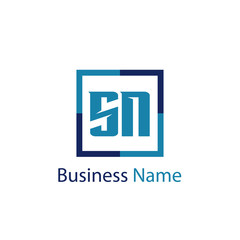 Initial Letter SN Logo Template Design