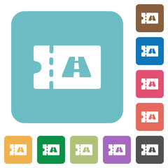 Toll discount coupon rounded square flat icons