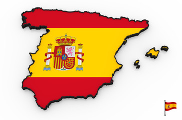 Obraz premium Spain high detailed 3D map