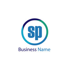 Initial Letter SP Logo Template Design
