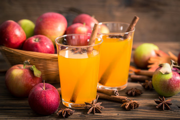Apple cider with cinnamon and anise 