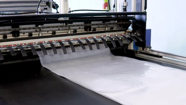 line for the production of polyethylene or polypropylene bags