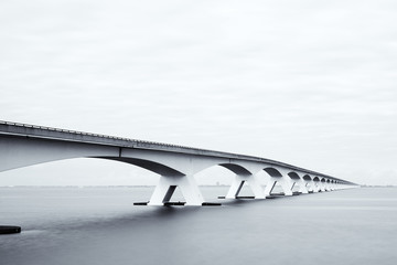 Zeeland bridge, the longest bridge in the Netherlands.