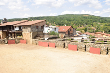 Fototapeta premium old Bullring of San Martin del Castanar, Sierra de Francia Nature Reserve, Salamanca province, Castilla Leon, Spain