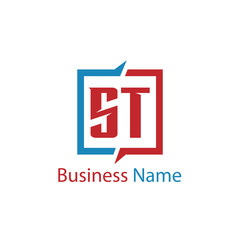 Initial Letter ST Logo Template Design
