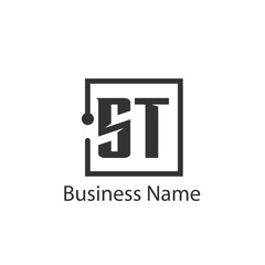 Initial Letter ST Logo Template Design