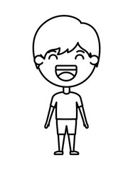 cartoon happy man kawaii character