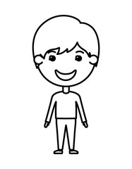 cartoon happy man kawaii character