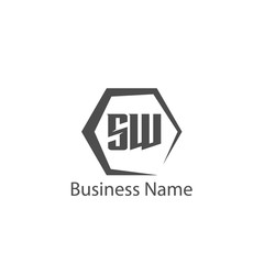 Initial Letter SW Logo Template Design