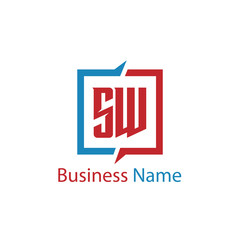 Obraz premium Initial Letter SW Logo Template Design