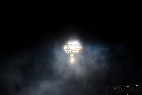 reflector at the stadium at night