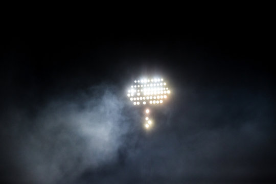 reflector at the stadium at night - Powered by Adobe