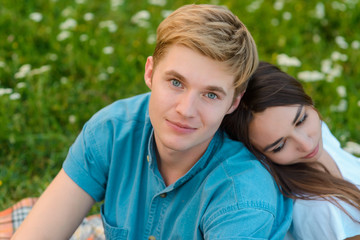 Fototapeta premium Adorable blond with fantastic eyes