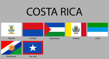 all Flags of provinces of Costa Rica