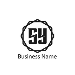 Initial Letter SY Logo Template Design