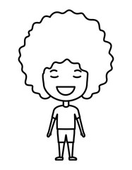 cartoon happy man kawaii character