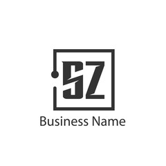 Initial Letter SZ Logo Template Design