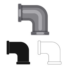 Vector illustration of pipe and tube icon. Collection of pipe and pipeline vector icon for stock.