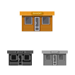 Vector design of market and exterior icon. Set of market and food stock symbol for web.