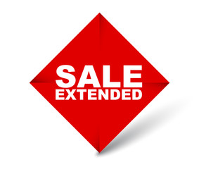 red vector banner sale extended