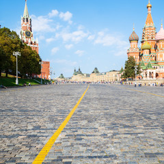 Fototapeta na wymiar Vasilevsky Descent of Red Square in Moscow city