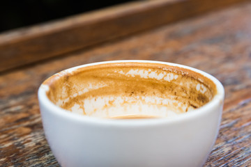Empty cup of coffee