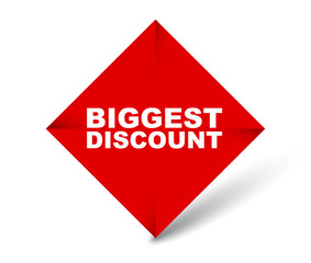 red vector banner biggest discount