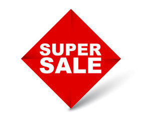 red vector banner super sale