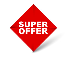 red vector banner super offer