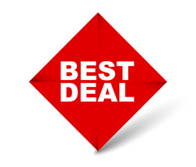 red vector banner best deal