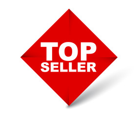 red vector banner top seller