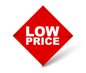 red vector banner low price