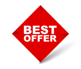 red vector banner best offer