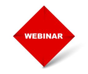 Obraz premium red vector banner webinar
