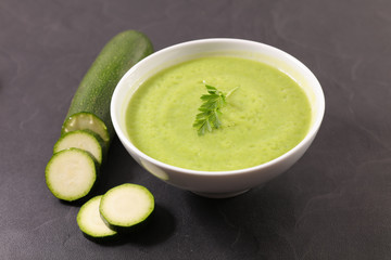 bowl of zucchini soup