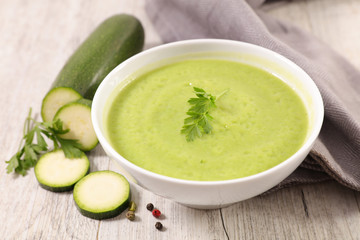 bowl of zucchini soup
