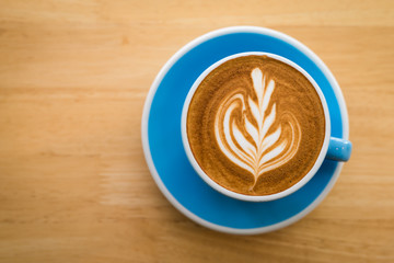 Cup of coffee latte art