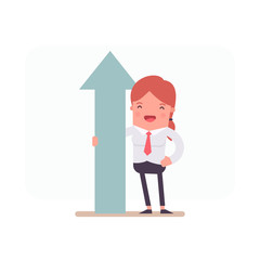 Vector Illustration on a theme of office work. Characters from a series of funny clerks. Cartoon office manager