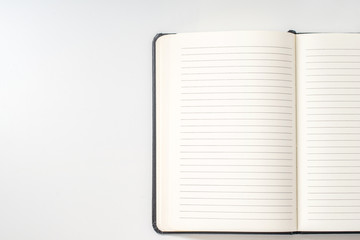 Top view collection of notebook front