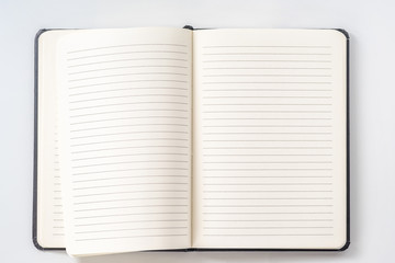Top view collection of notebook front