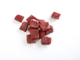 Tacos de carne vacuna crudos