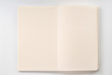 Top view collection of notebook front