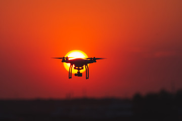 The silhouette of the Quad in the sun