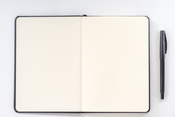 Top view collection of notebook front