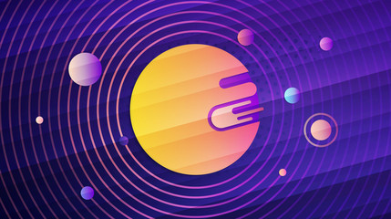 Abstract solar system geometric gradient background © Lawkeeper