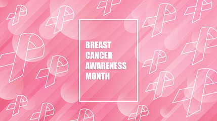 Breast Cancer Awareness Month modern geometric background