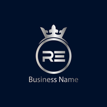 Initial Letter RE Logo Template Design